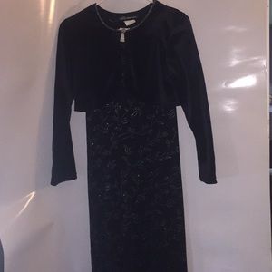 Girls velvet evening dress